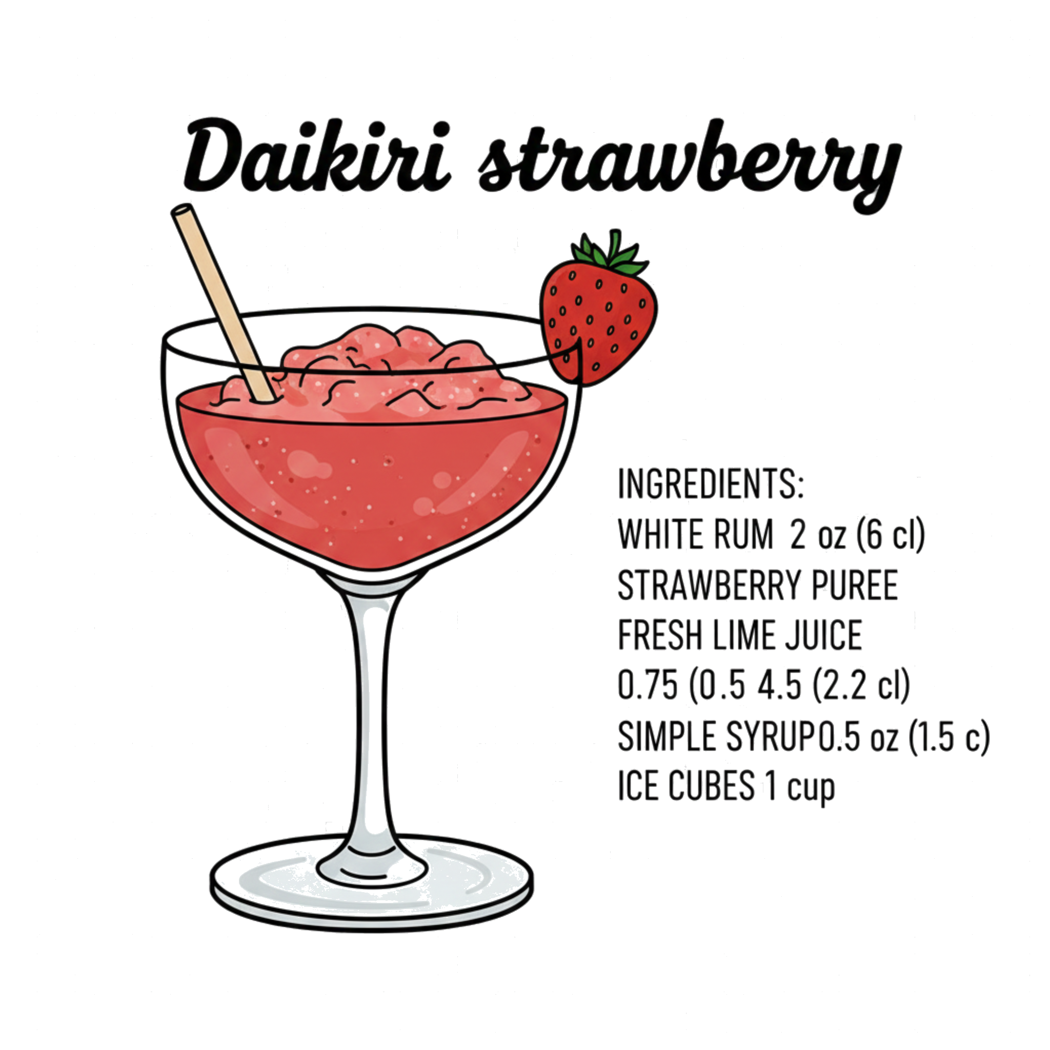Strawberry Daiquiri T-Shirt - Premium Fitted Tee