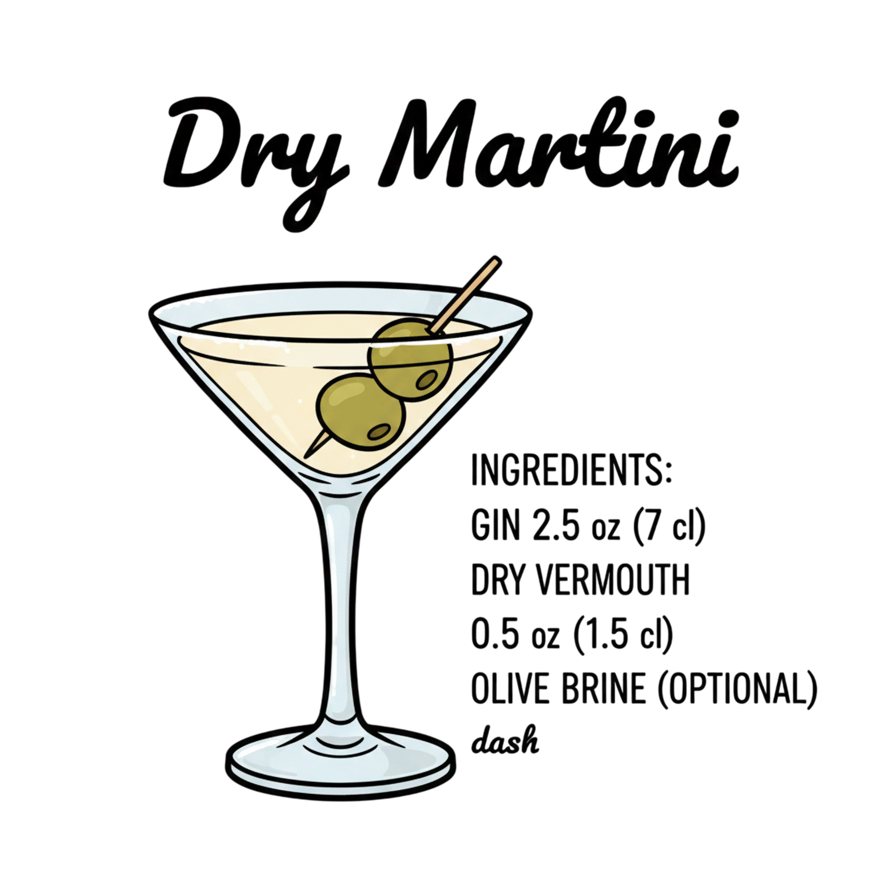 Dry Martini T-Shirt – Graphic Tee